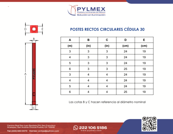 Poste Recto Circular